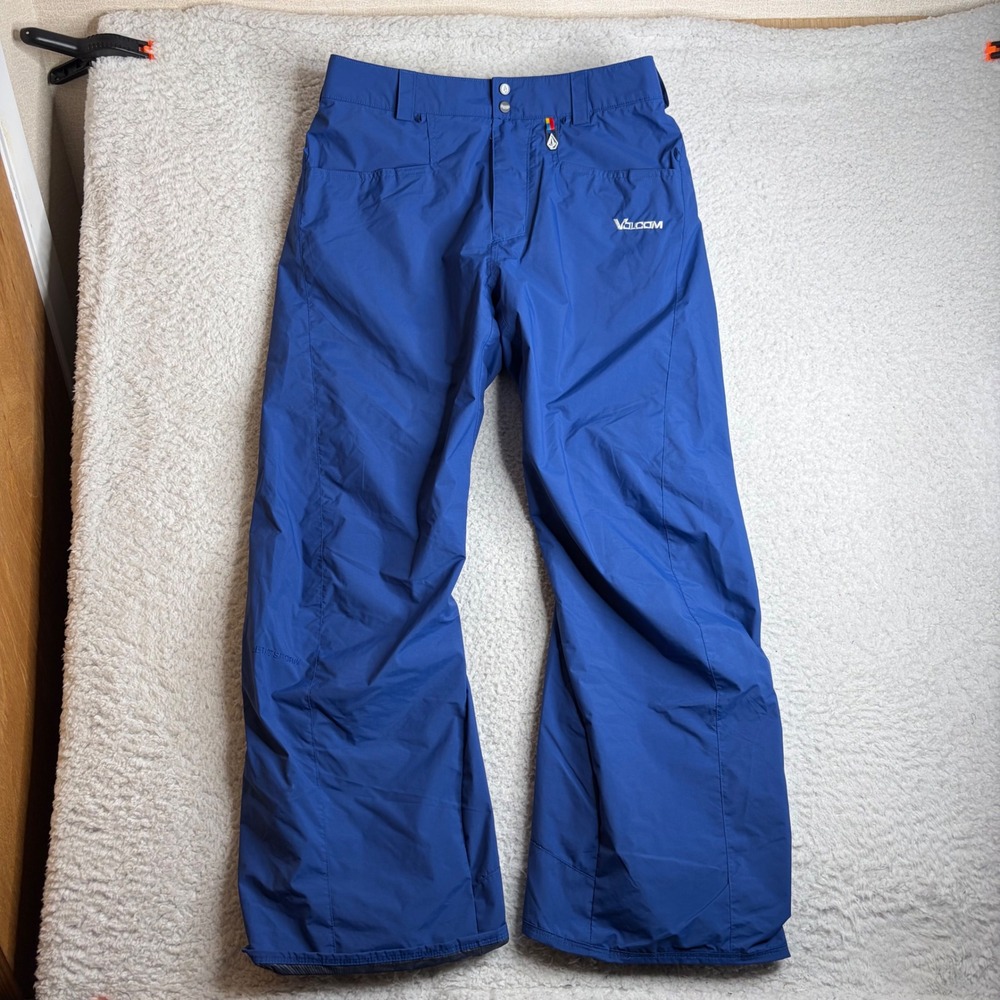 Volcom Carbon Snow Pants Mens Medium Blue Nimbus 5K Waterproof Ergo Fit G1351213